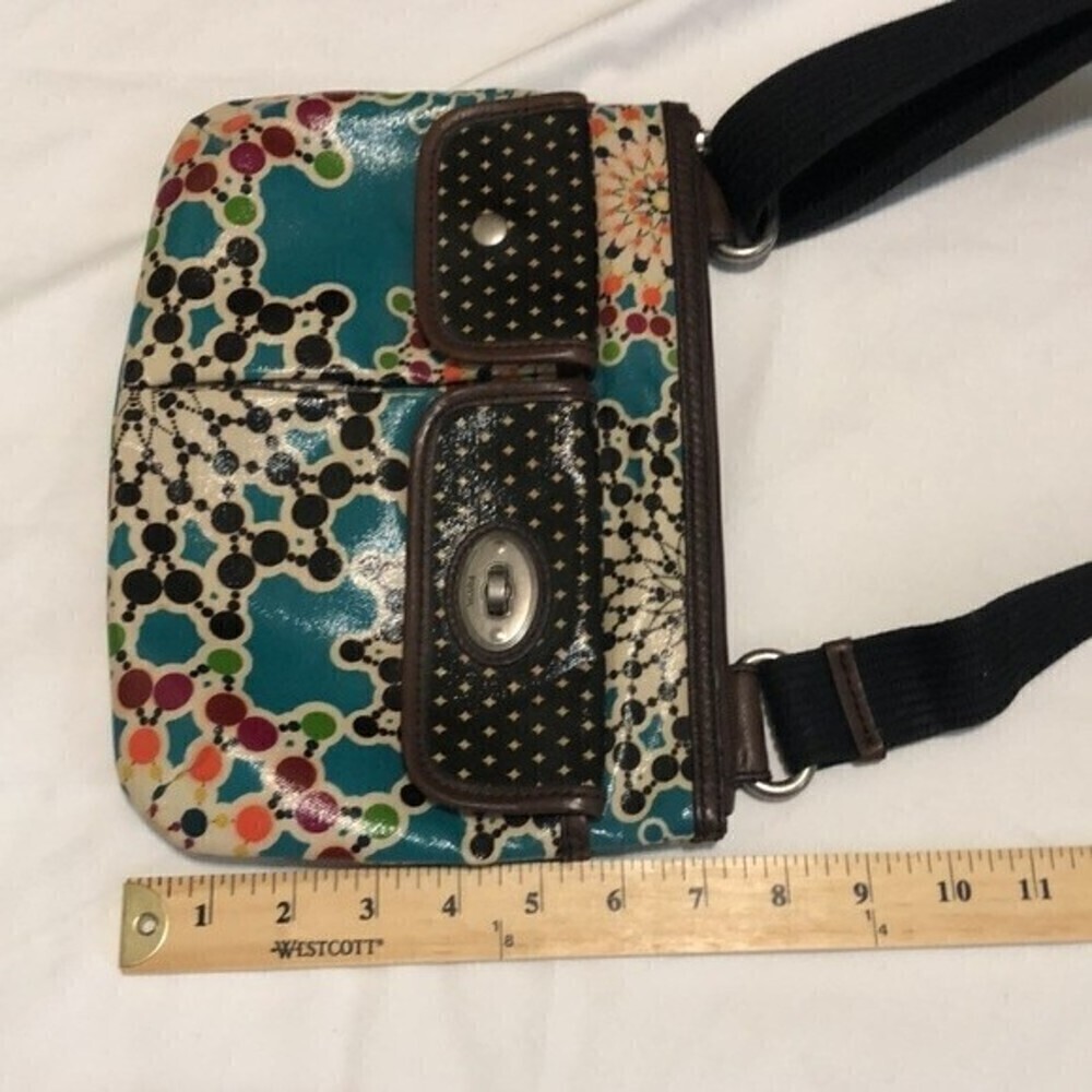 Fossil Key-Per Print Crossbody Shoulder Bag Boho Vibes - Picture 6 of 9